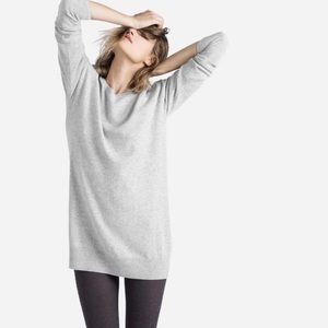 Everlane cashmere tunic sweater xs heathered grey